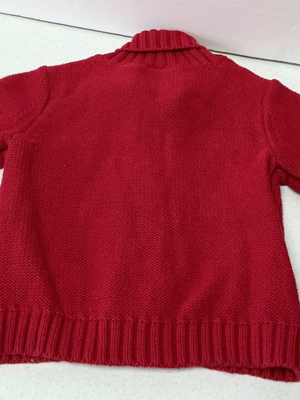 Old Navy Cable Knit Sweater Red Button Up 12-18 M